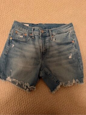 GAP Light Blue Mid-Rise Denim Shorts